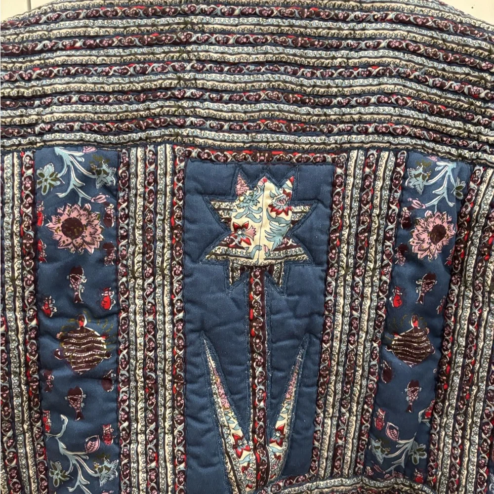 Sea New York blue flower quilted cotton Jacket - Picture 6 of 11